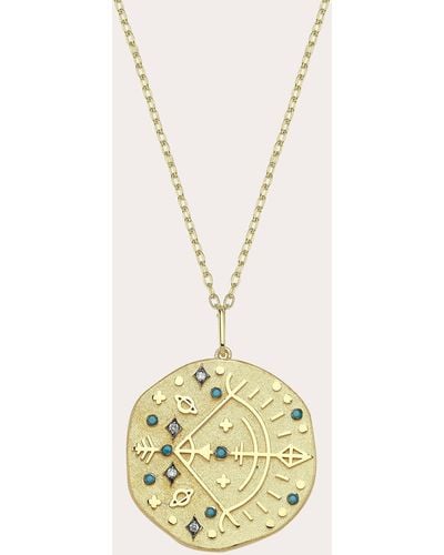 Charms Company Turquoise Sagittarius Zodiac Pendant Necklace - Metallic