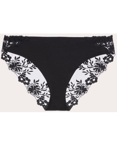 La Perla Women Panty Brief Designer Underwear Lingerie Black Lace
