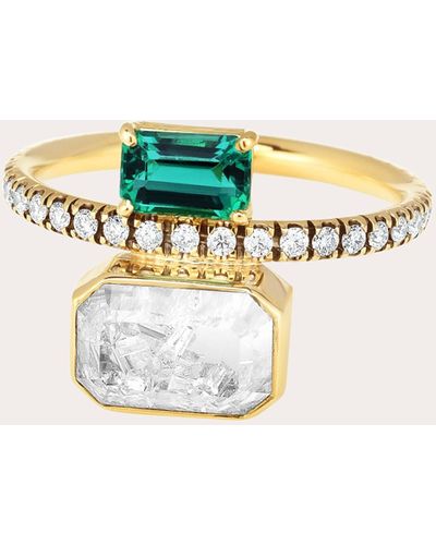 Moritz Glik Emerald-cut Emerald Ring 18k Gold - Metallic