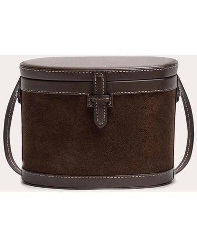 Hunting Season The Suede Round Trunk Bag - Brown
