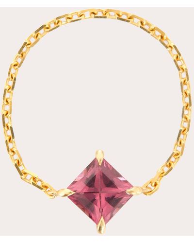 Yi Collection Rhodolite Chain Ring - Pink