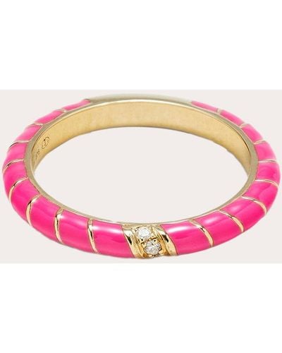 Yvonne Léon Mini Twist Alliance Ring 9k Gold - Pink