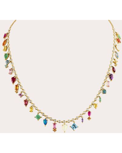 Eden Presley Sapphire Collar Necklace - Metallic
