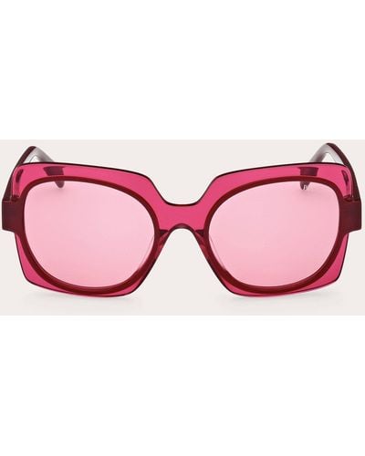 Emilio Pucci Burgundy Ep0199 Bi-layer Sunglasses - Pink