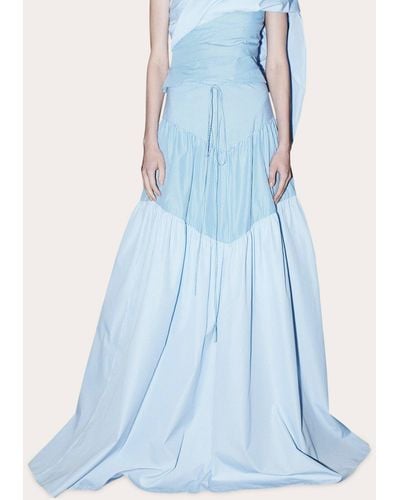 Hellessy Bloom Tiered Maxi Skirt - Blue
