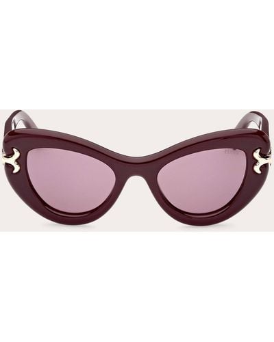 Emilio Pucci Dark Purple & Pink Cat-eye Sunglasses