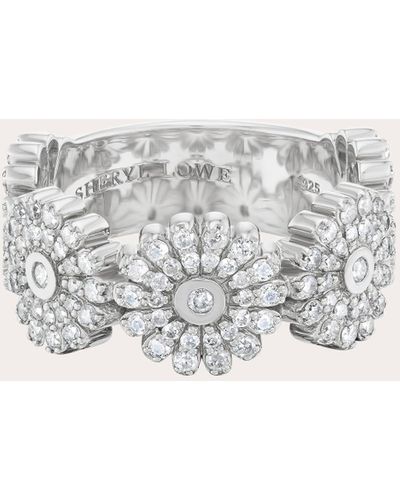 Sheryl Lowe Diamond Pavé Daisy Ring - Natural