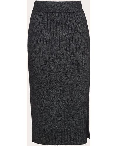 Eleven Six Zoe Ribbed Sweater Skirt - Black