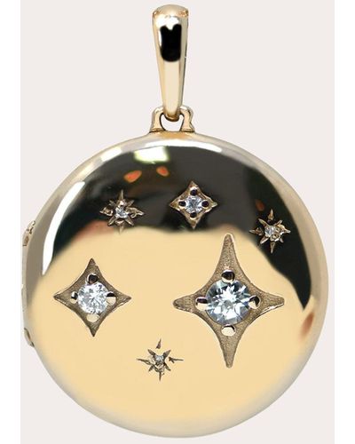 Anzie Jac+jo Gothic Star Constellation Diamond Locket - Metallic