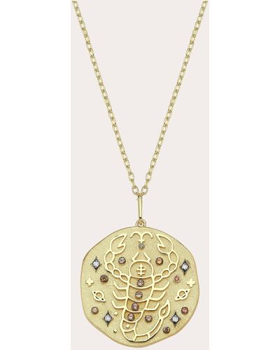 Charms Company Topaz Scorpio Zodiac Pendant Necklace - Metallic