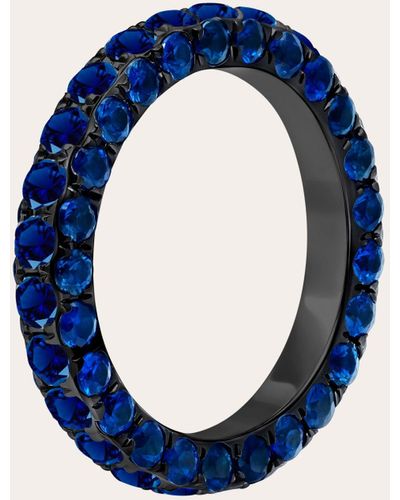 Graziela Gems Women's Sapphire Three-sided Band - Blue