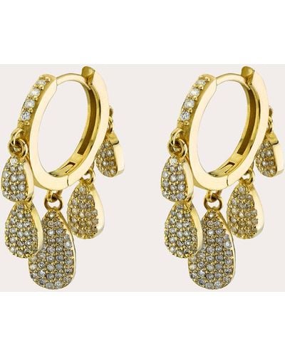 Sheryl Lowe Pavé Diamond 5-shaker Drop Earrings - Metallic
