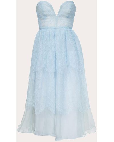 BYVARGA Olympia Lace Strapless Dress - Blue
