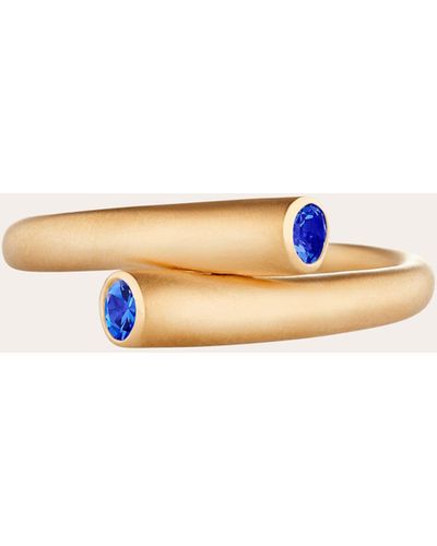 Carelle Whirl Single Sapphire Ring - Natural