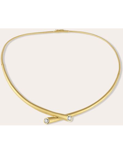 Carelle Whirl Diamond Collar Necklace - Natural