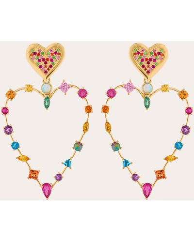 Eden Presley Heart Transformer Earrings - Multicolor