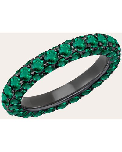 Graziela Gems Emerald Three-sided Band - Green