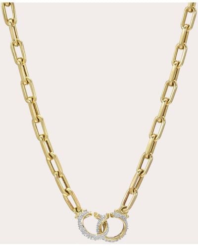 Zoe Lev Diamond Handcuffs Pendant Necklace - Natural
