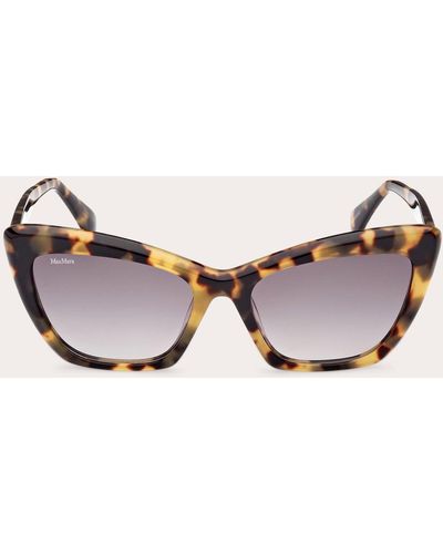 Max Mara Shiny Tokyo Tortoise & Smoke Gradient Cat-eye Sunglasses - Brown