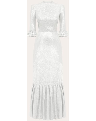 The Vampire's Wife The Metallic Silk Festival Dress - White