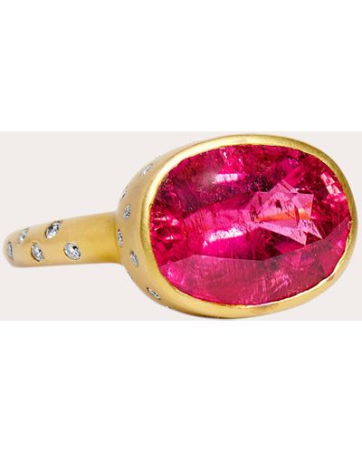 Sanjay Kasliwal Harikiran Pink Tourmaline And Diamond Ring