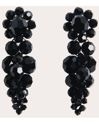 Simone Rocha Crystal Mini Cluster Drop Earrings - Black