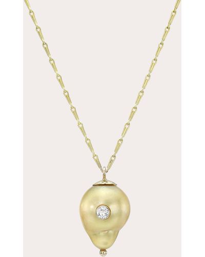 White/space En Baroque Kenna Diamond Pendant Necklace 14k - Metallic