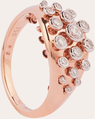 Marie Mas Queen Wave Ring - Pink
