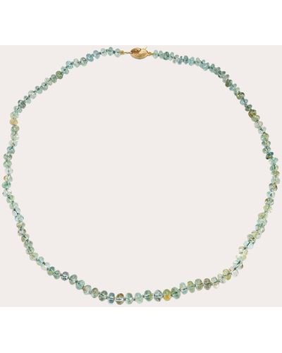 RENNA Aquamarine Beaded Necklace - Natural