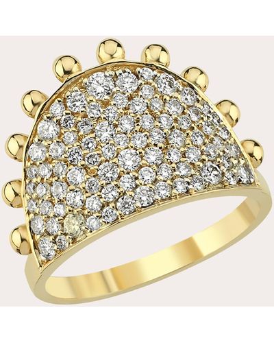 Charms Company Diamond Gypsy Ring - Metallic