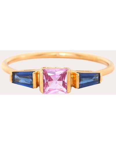 Yi Collection Pink & Blue Sapphire Triplet Ring - White