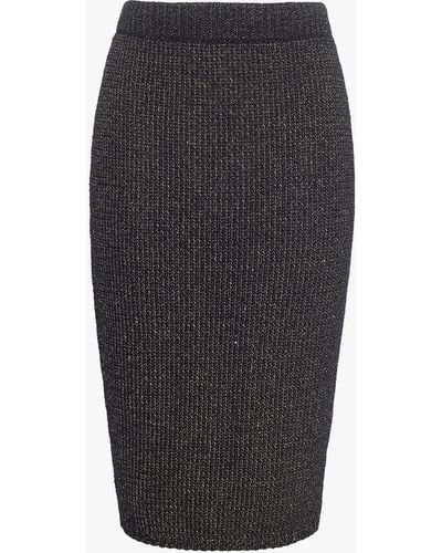 Adam Lippes Women's Cotton Lurex Pencil Skirt - Black