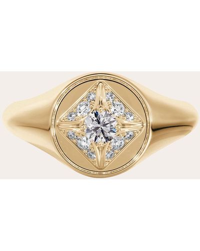 De Beers Forevermark Icon Circle Signet Ring - Natural