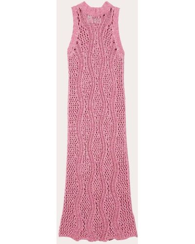 Rodebjer Vague Knit Maxi Dress - Pink