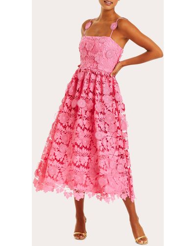 mestiza Raelyn Lace Midi Dress - Pink