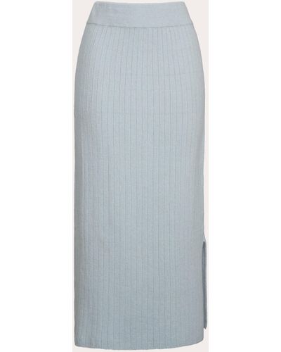 Eleven Six Zoe Ribbed Sweater Skirt - Blue