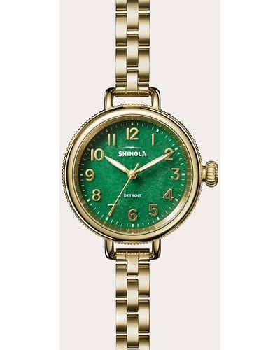 Shinola Aventurine Birdy Bracelet Watch - Green