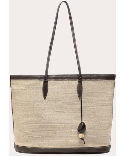 Hunting Season The Leather Fique Tote Bag - Natural