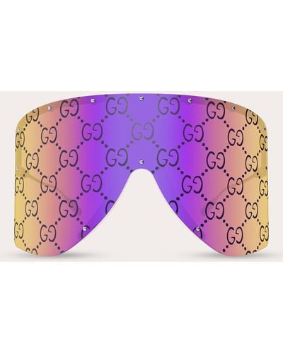 Gucci Mask Frame Sunglasses - Purple
