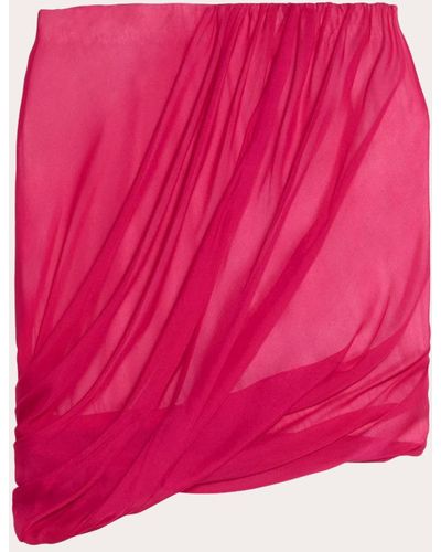 Helmut Lang Silk Bubble Skirt - Pink