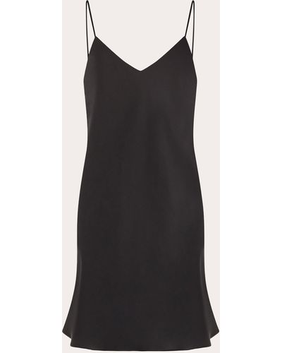 Asceno Lyon Mini Slip Dress - Black