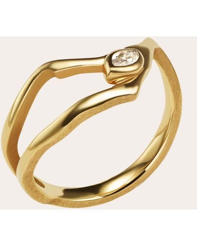 Milamore Single Diamond Kintsugi Ring I - Metallic