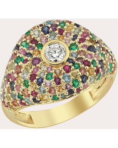 Charms Company Sapphire Bonbon Ring 14k Gold - Metallic