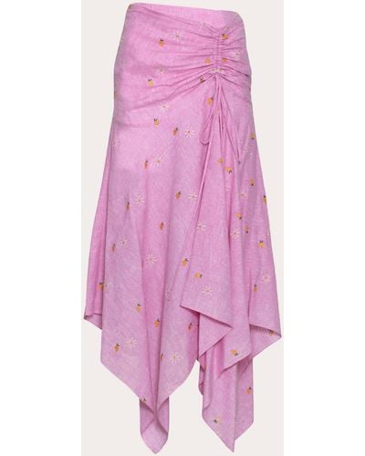 Estefania Vela Mango Handkerchief Skirt - Pink