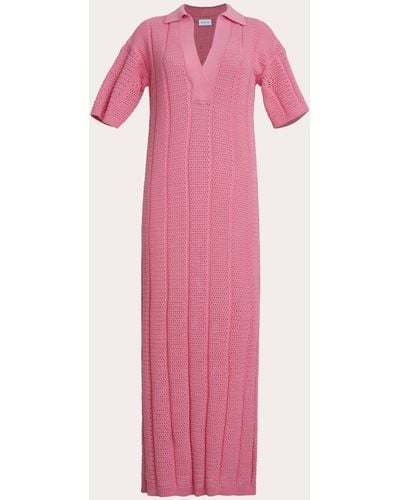 Eleven Six Emmie Mesh Knit Midi Dress - Pink