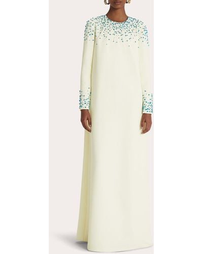 Safiyaa Naima Embellished A-line Gown - Natural