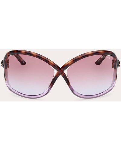 Tom Ford Violet Havana Bettina Butterfly Sunglasses - Pink