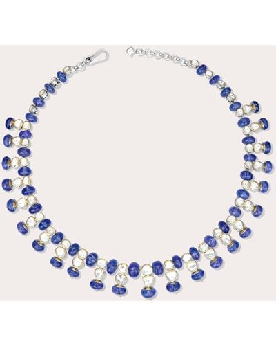 Amrapali Tanzanite & Diamond Bahaar Necklace 18k Gold - Blue