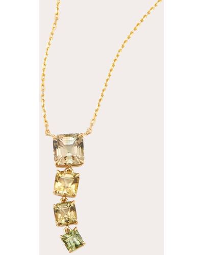 Yi Collection Tourmaline Links Pendant Necklace - White