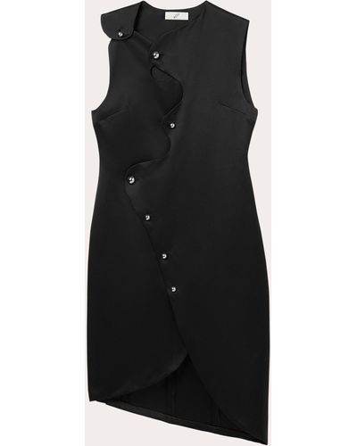 BITE STUDIOS Petal Asymmetric Sheath Dress - Black